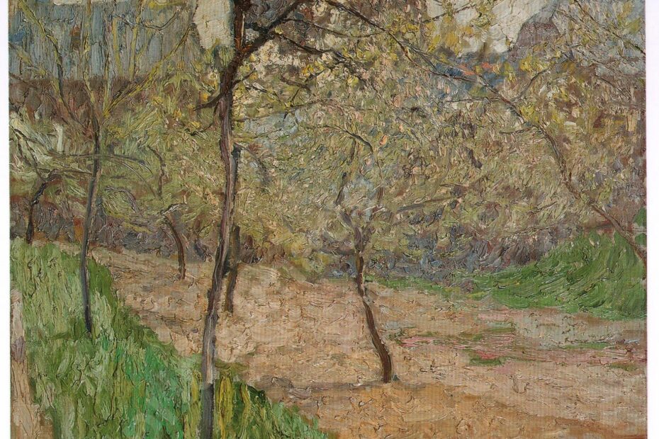 Blühende Bäumme in Zons, 1908
