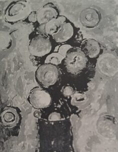 Blaue Vase mit Strohblumen, 1913