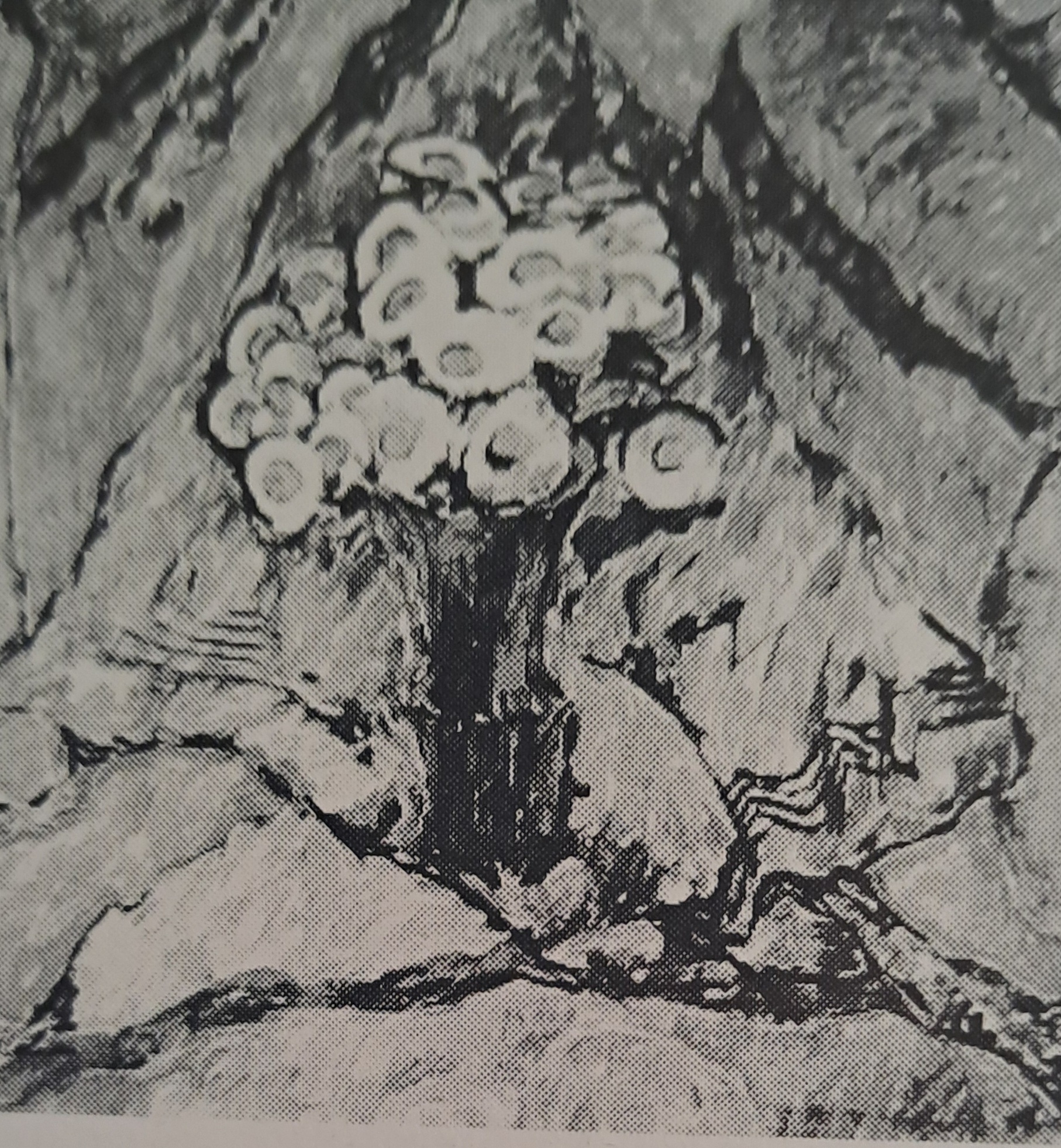 Blumen in roter Vase, 1913 - 1914