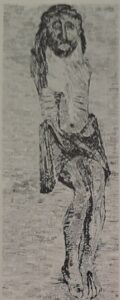 Alte Holzfigur, um 1915