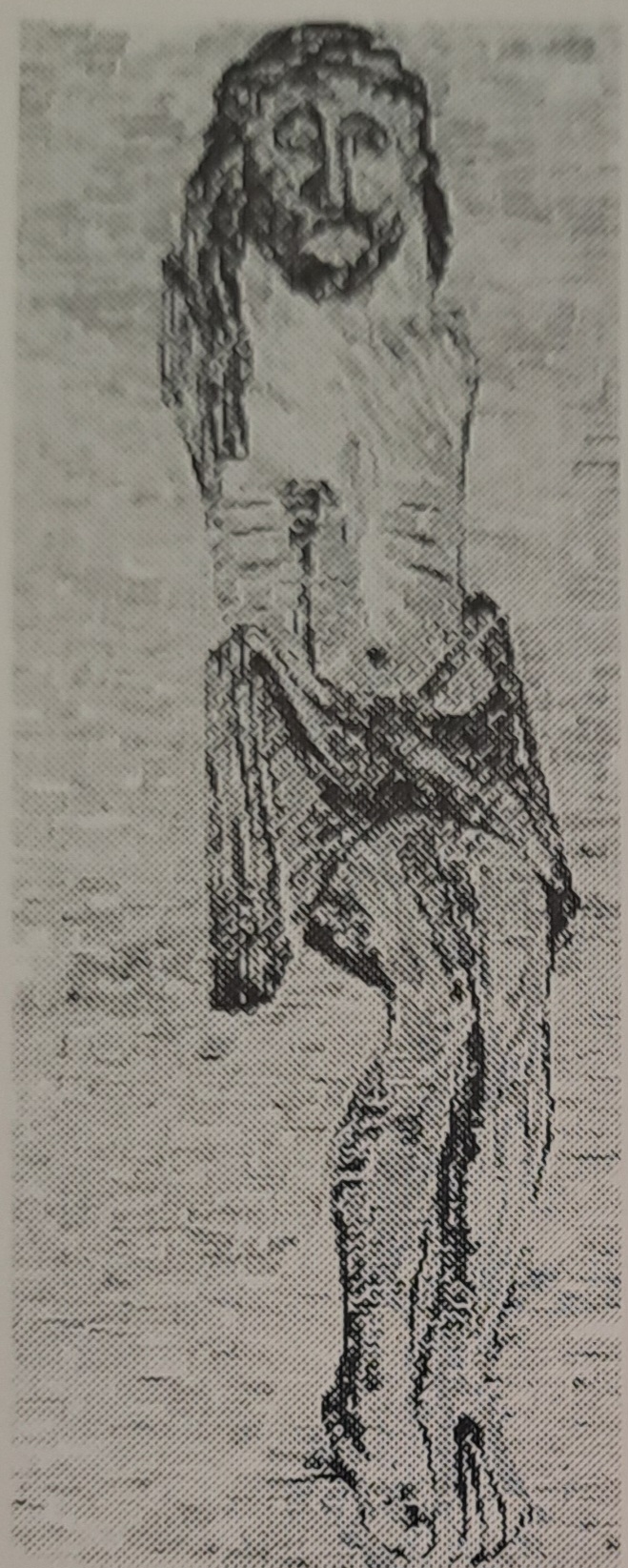 Alte Holzfigur, um 1915