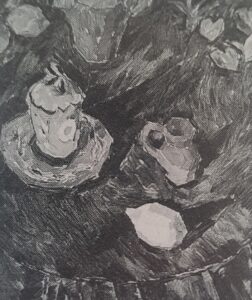 Stilleben mit gelben Töpfen und Zitrone, 1918 - 1919