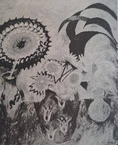 Papierfächer mit Blumenstilleben, 1918 - 1919