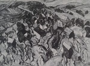 Dorf auf bergen, 1920