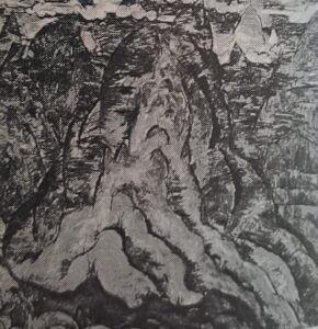 Berglandschaft mit Wolken, um 1921