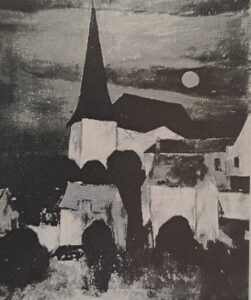 Dorfkirche mit Mond, 1922 - 1924