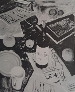 Stilleben mit Weinflasche, 1926 - 1928