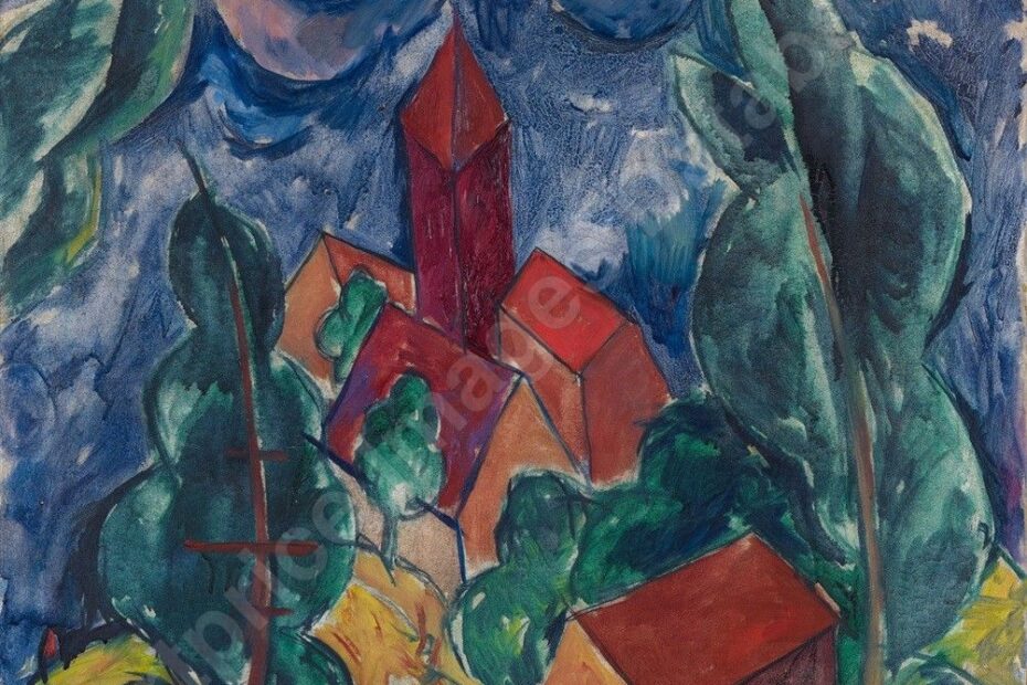 Dorf im Wald, um 1920