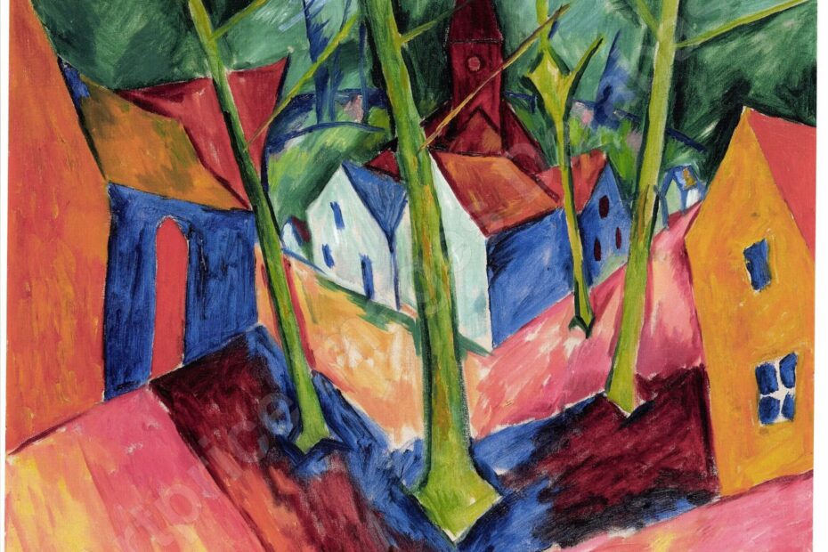 Dorf mit Bäumen, 1920