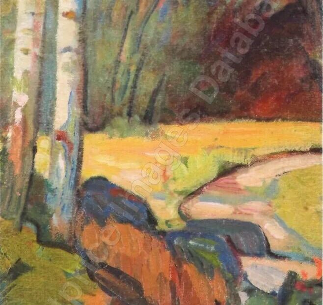 Parklandschaft in der Herbstsonne,undatiert